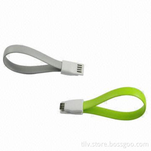 Convenient to carry magnetic cable for iPhone 5/flat colorful data line